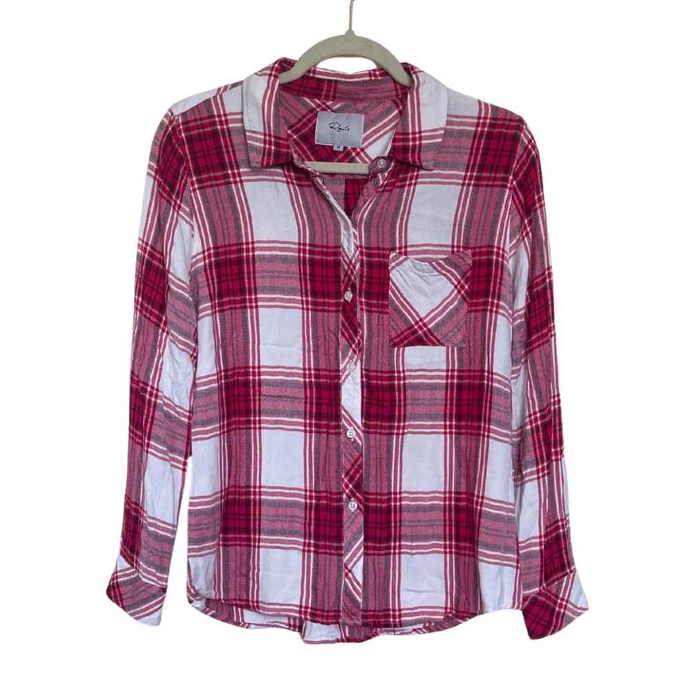 Rails Raspberry/White Checkered Shirt